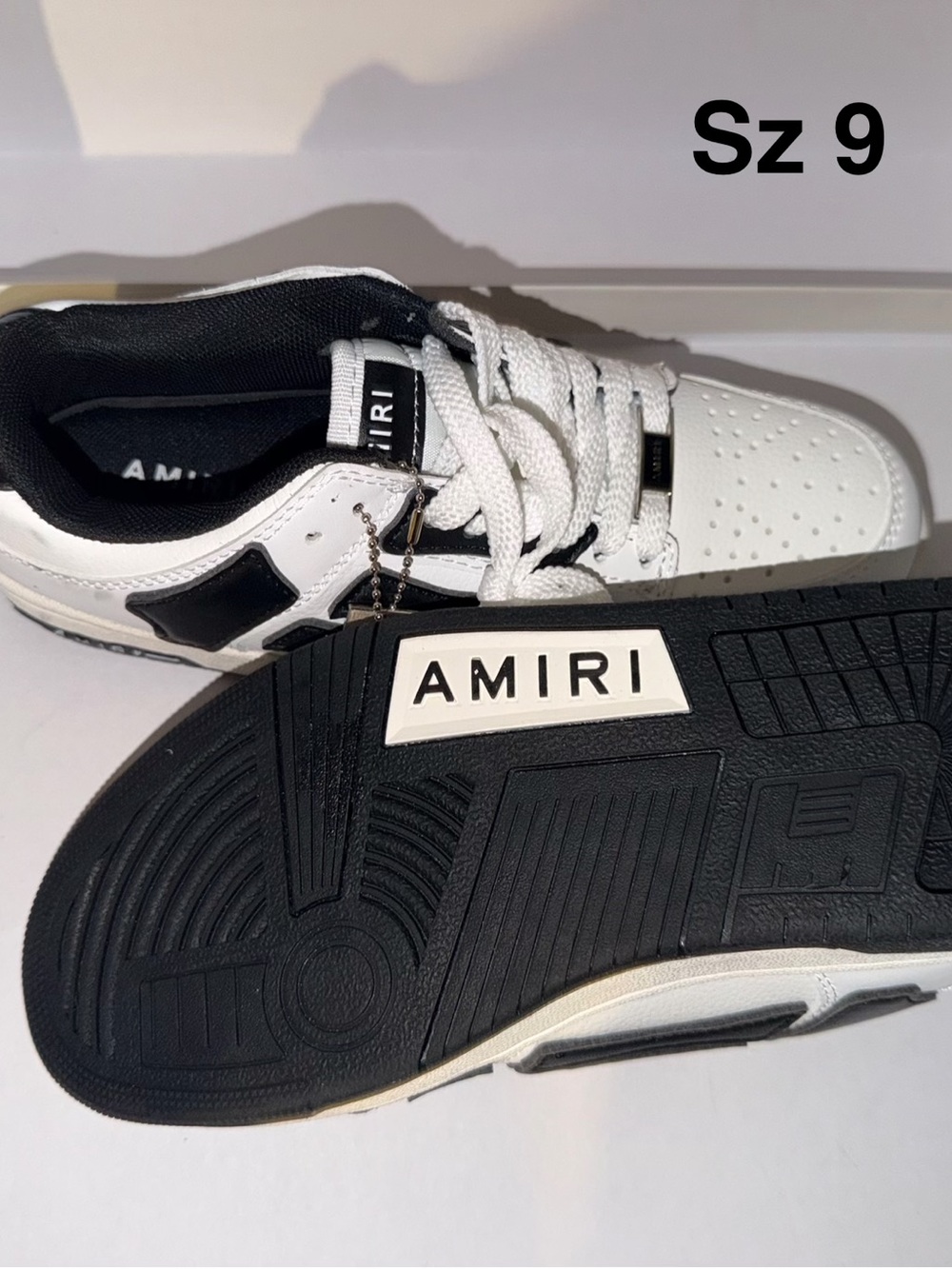 AMIRI White and Black Low-Top Men's Sneakers